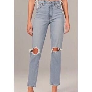 Abercrombie & Fitch Jeans 34 / 18 The Mom High Rise Jeans Distressed
